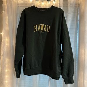 Brandy Melville green Hawaii crewneck oversized
